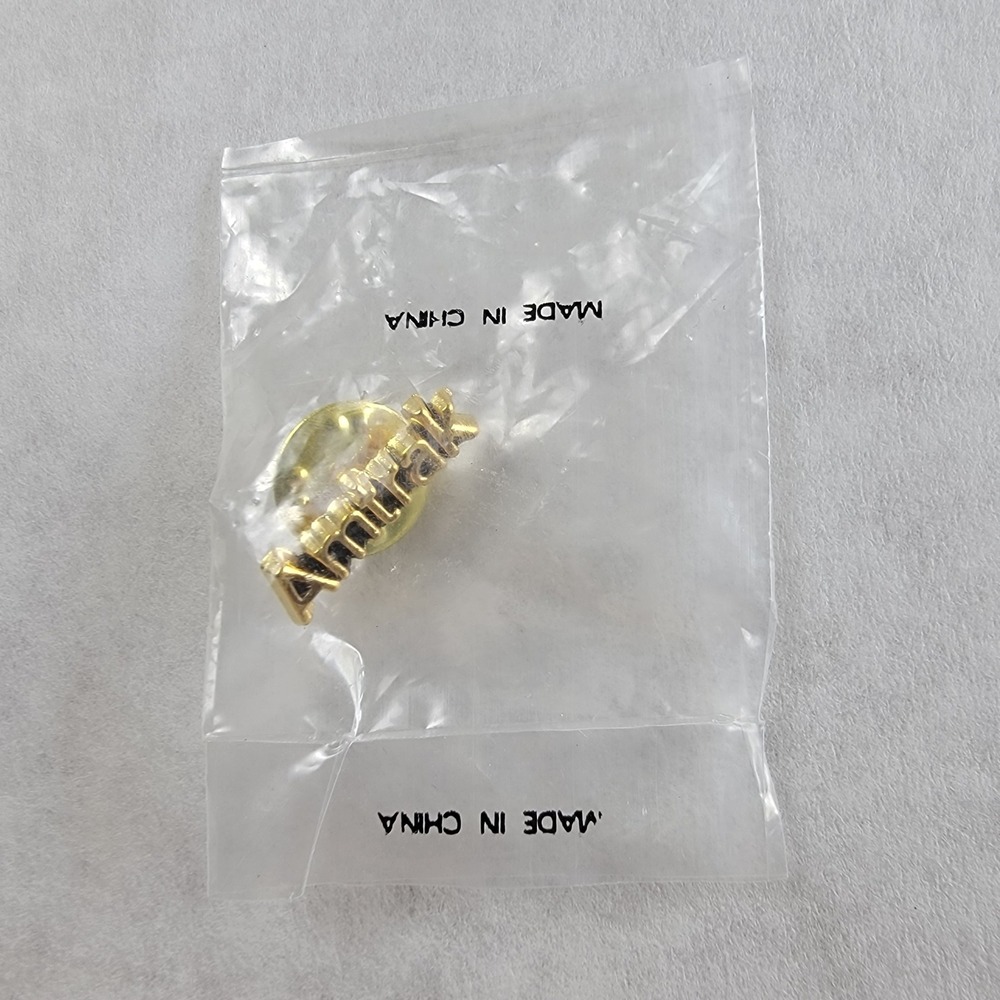 Amtrak Logo Lapel Pin Gold Tone Railroad Train Collectible Travel Accessory